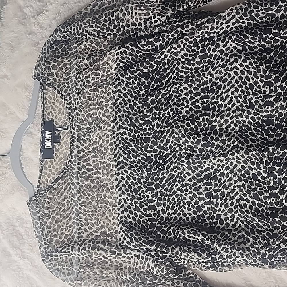 DKNY Semi Sheer Top